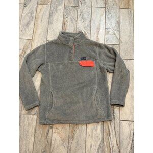 Patagonia girls youth XL (14) Re-Tool gray/pink Snap-T fleece pullover MSRP $99